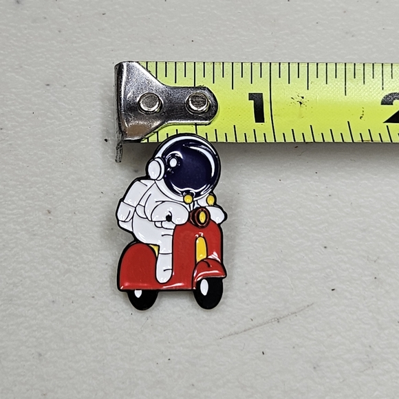 Spaceman Scooter Ride Enamel Pin - Picture 4 of 4